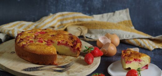 Aardbeien cake