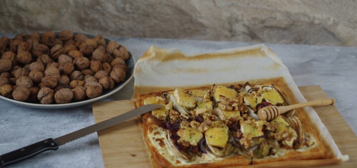 Plaattaart met witlof