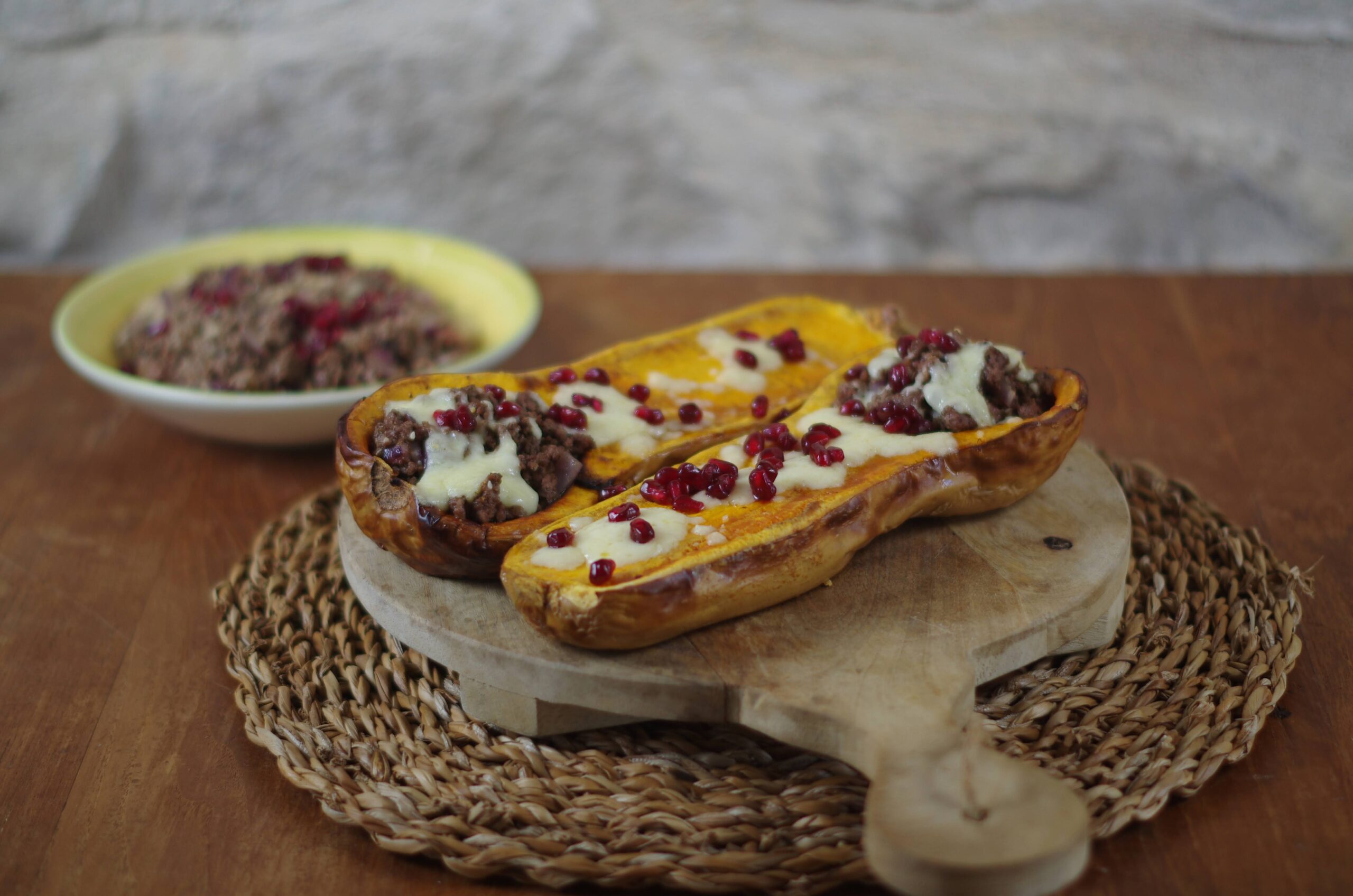 Gevulde fles pompoen