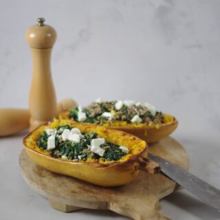 Gevulde spaghetti pompoen