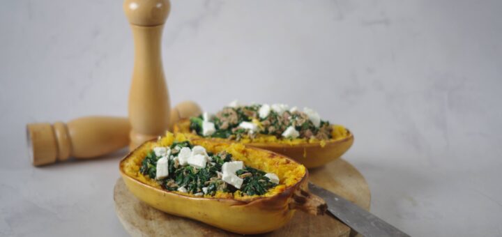 Gevulde spaghetti pompoen