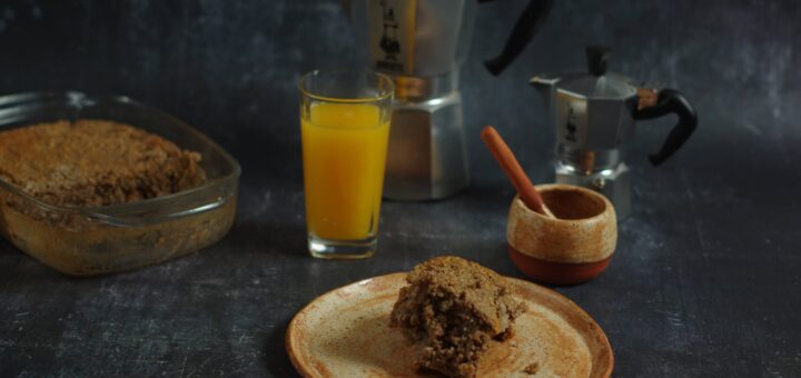 Baked oatmeal met peer