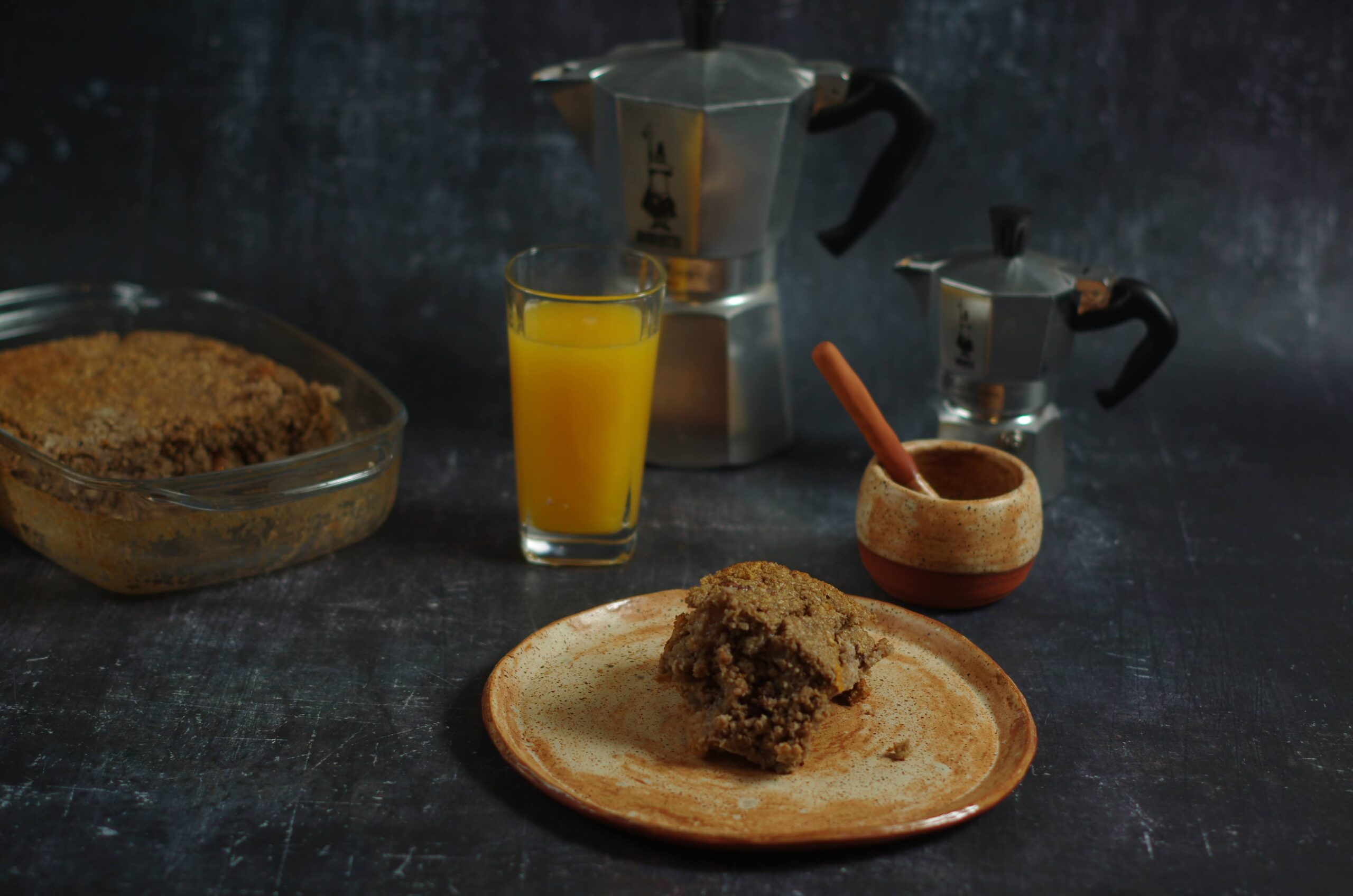 Baked oatmeal met peer