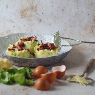 Spruitjes stamppot a la carbonara