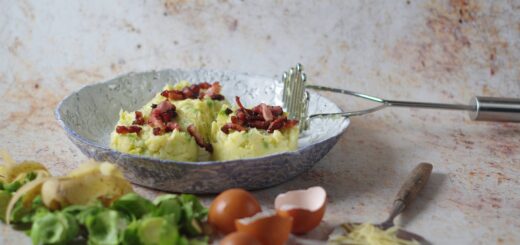 Spruitjes stamppot a la carbonara