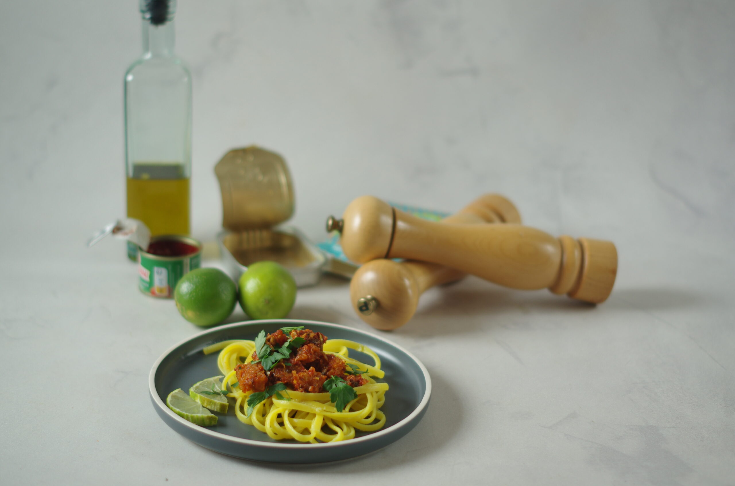 Pasta met citroen en sardines