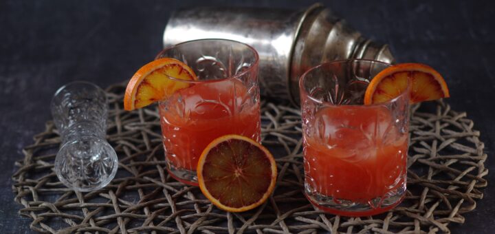 Cocktail met bloedsinaasappel