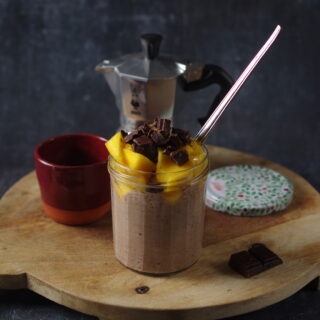 Chocolade chia met mango