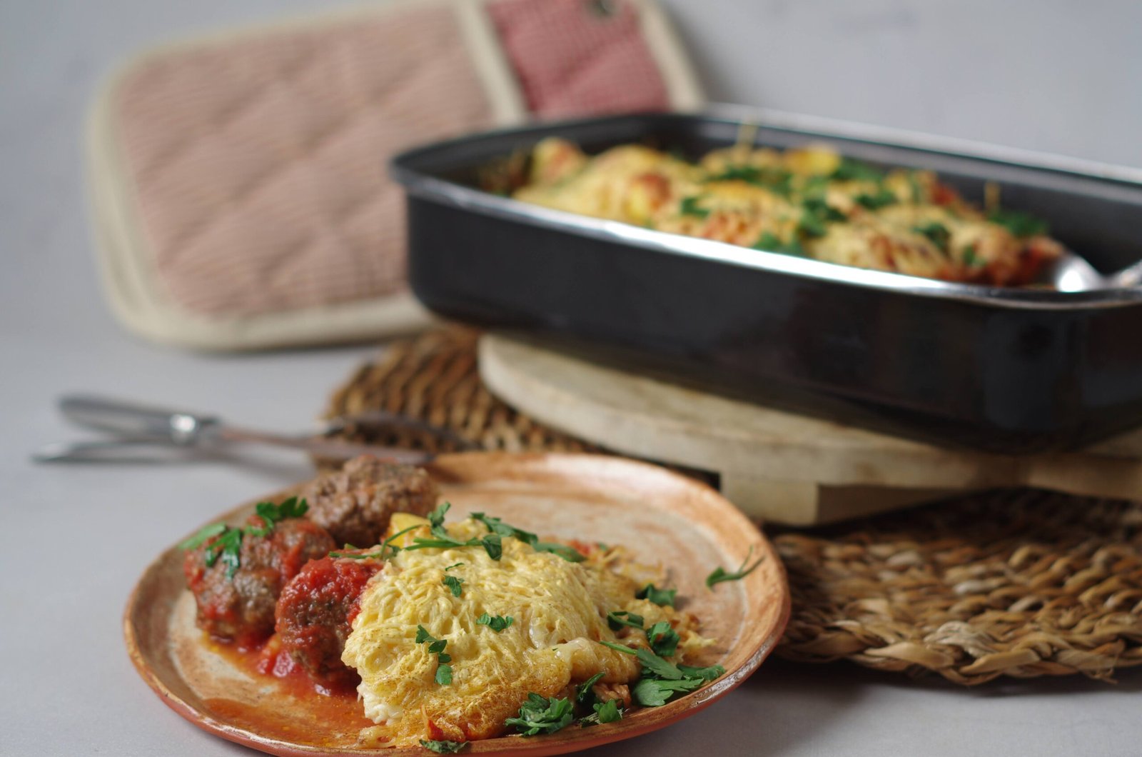 Gehaktballetjes gratin