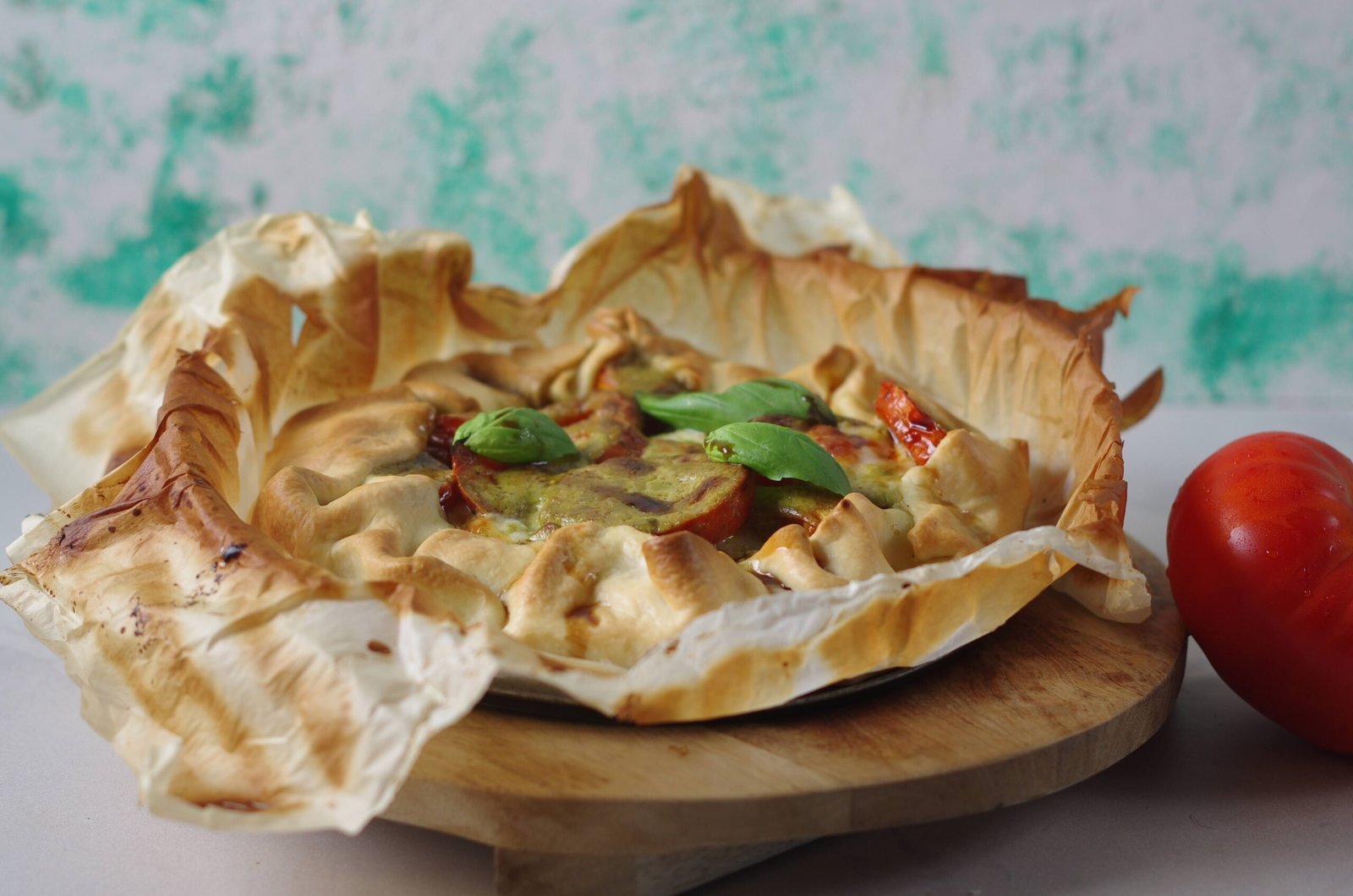 Pesto tomatentaart