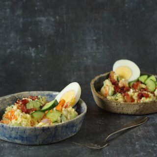 Japanse aardappel-eiersalade