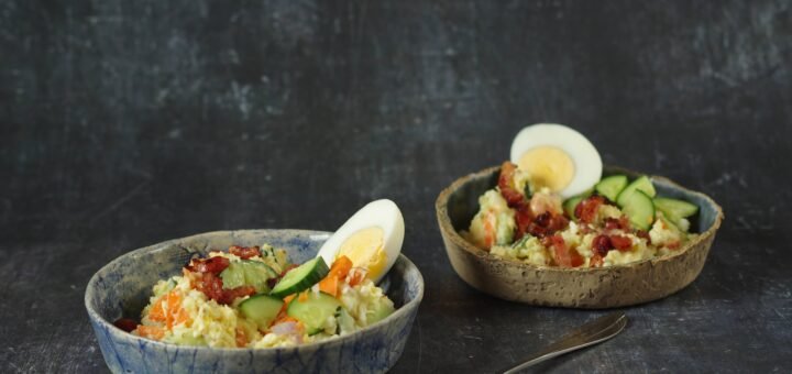 Japanse aardappel-eiersalade